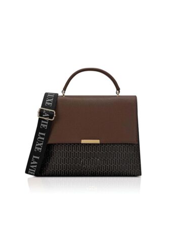 Luxe Women's Mono Marsh25 Monogram Print Satchel Bag for Women