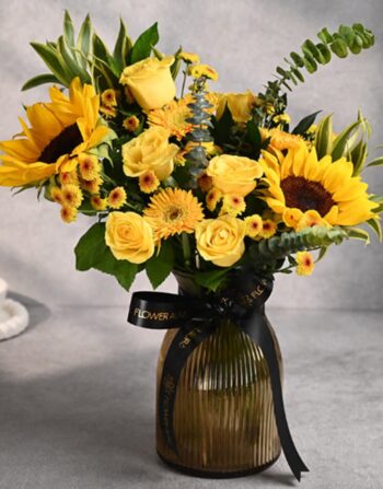 Sunny Bliss Yellow Vase